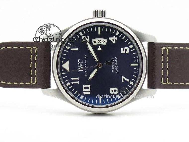 MIROTIME 0202 Mark XVII Le Petit Prince MK Maker 1:1 Best Edition SS Blue Dial On Brown Leather Strap A ComfortFit 7377
